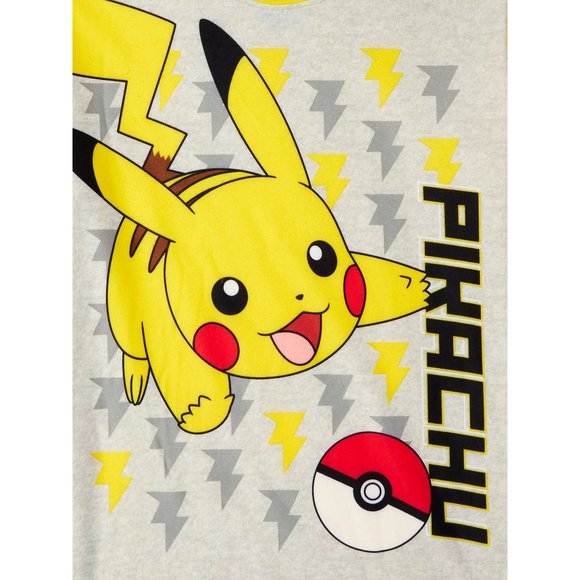 Pokemon Boys size 6/7 Flannel Pajamas 2-Piece Set Pikachu New - Picture 3 of 3